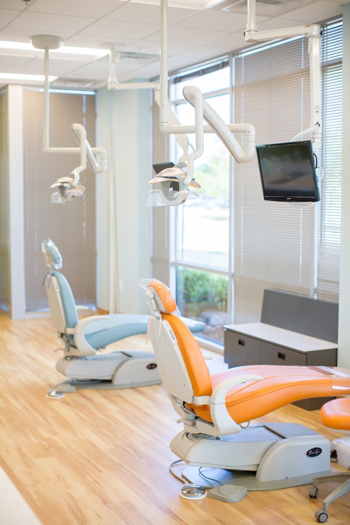 Beautiful dental chairs with televisions